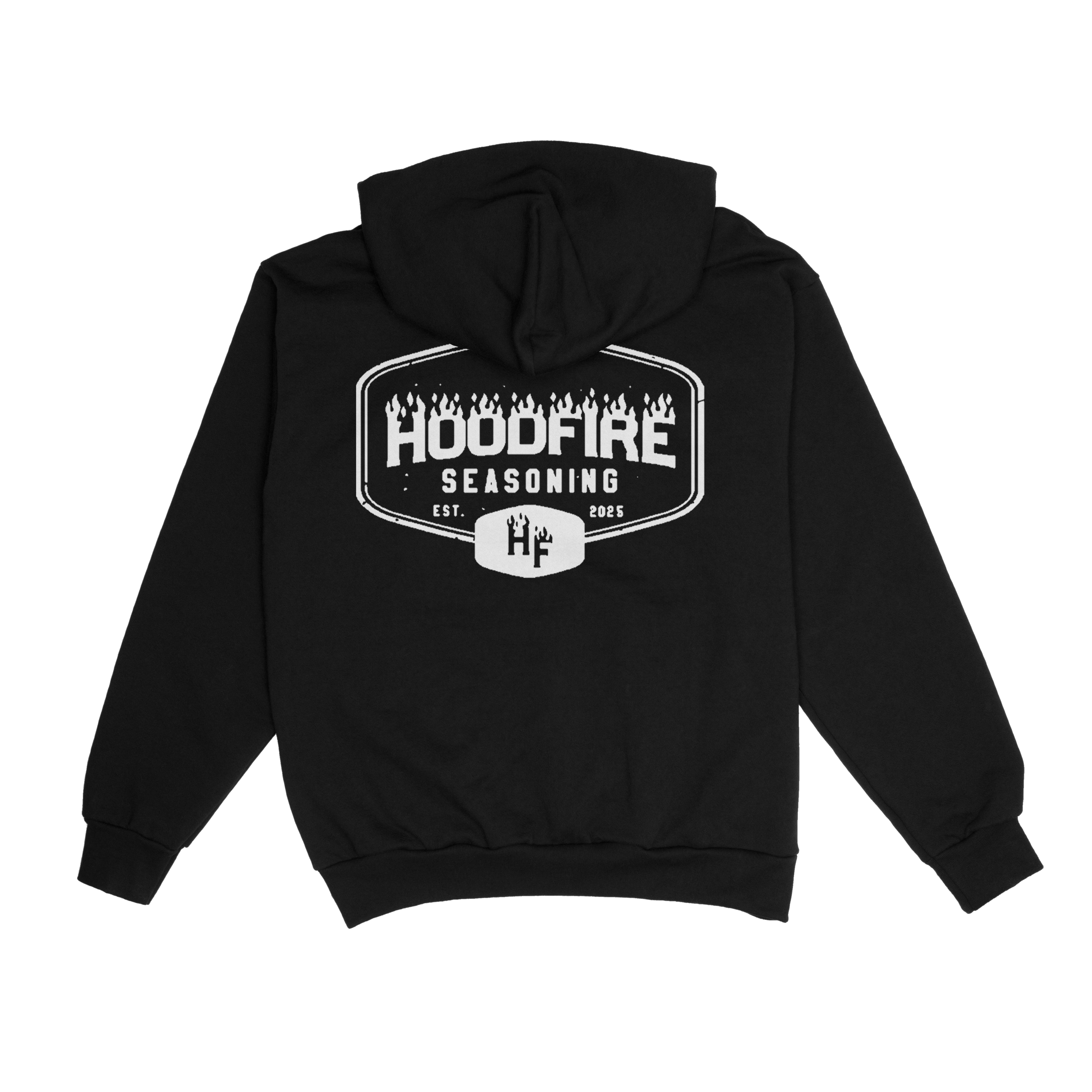 Hoodfire Seasoning “Est. 2025” Black Logo Hoodie